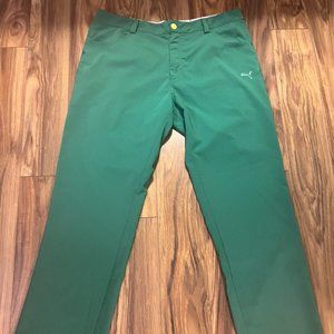 Puma Sport Lifestyle Golf Pants 36 x 34 Bright Green Lightweight